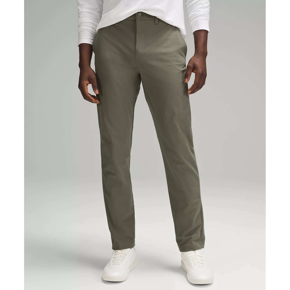 Lululemon ABC Classic Trouser Pants Warpstreme Men 33 Army Green Poly Techincal
